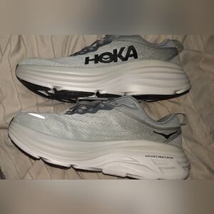 HOKA BONDI Mens Gray Running Shoes NWOT